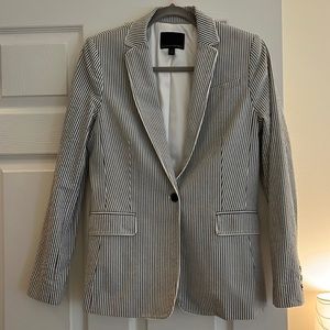 Seersucker cotton blazer